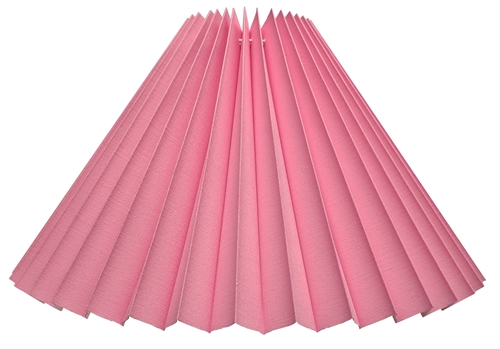 Lampeskærm Plissé svøb pink bomuld længde 30 cm.